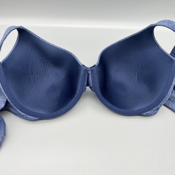 Ambrielle 42C Bra Everyday Full Coverage Underwire Back Closure Heather Blue EUC - Picture 12 of 14